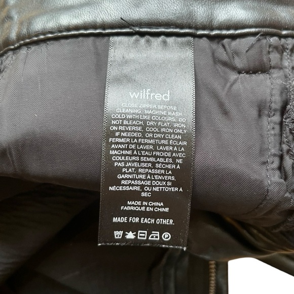 Wilfred Black Vegan Leather Melina Cropped Pant Size 0 - Picture 12 of 13